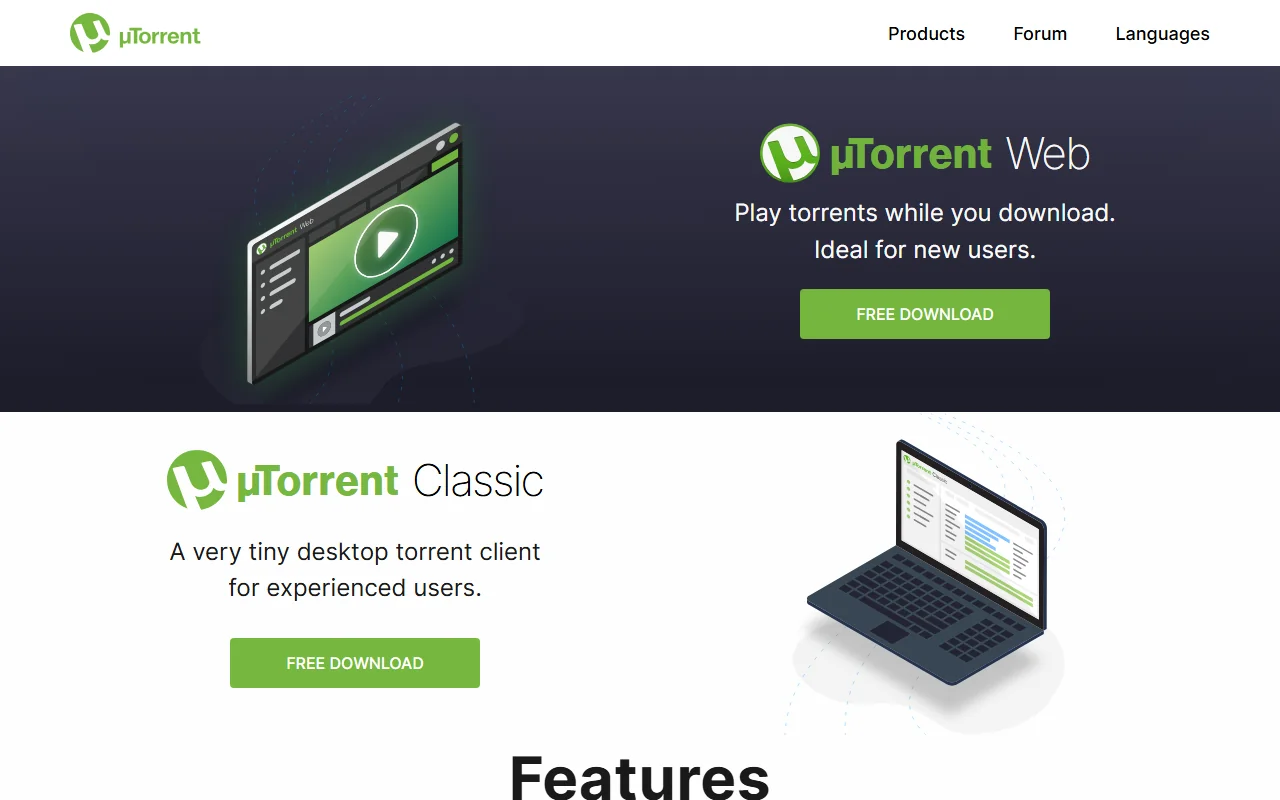 Screenshot: Utorrent Screenshot of Utorrent